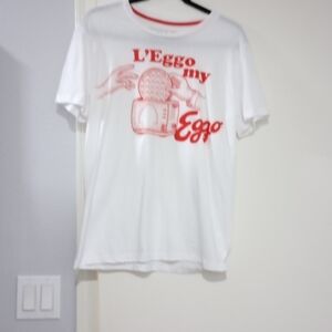 L'Eggo My Eggo Adult White Graphic T-Shirt